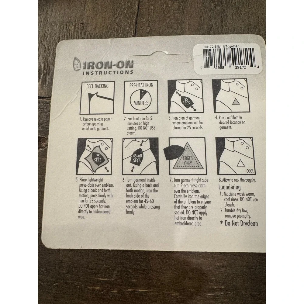 Vintage Girl Scouts Brownie Try-It Stitch It Together Badge NOS Iron-On #59172